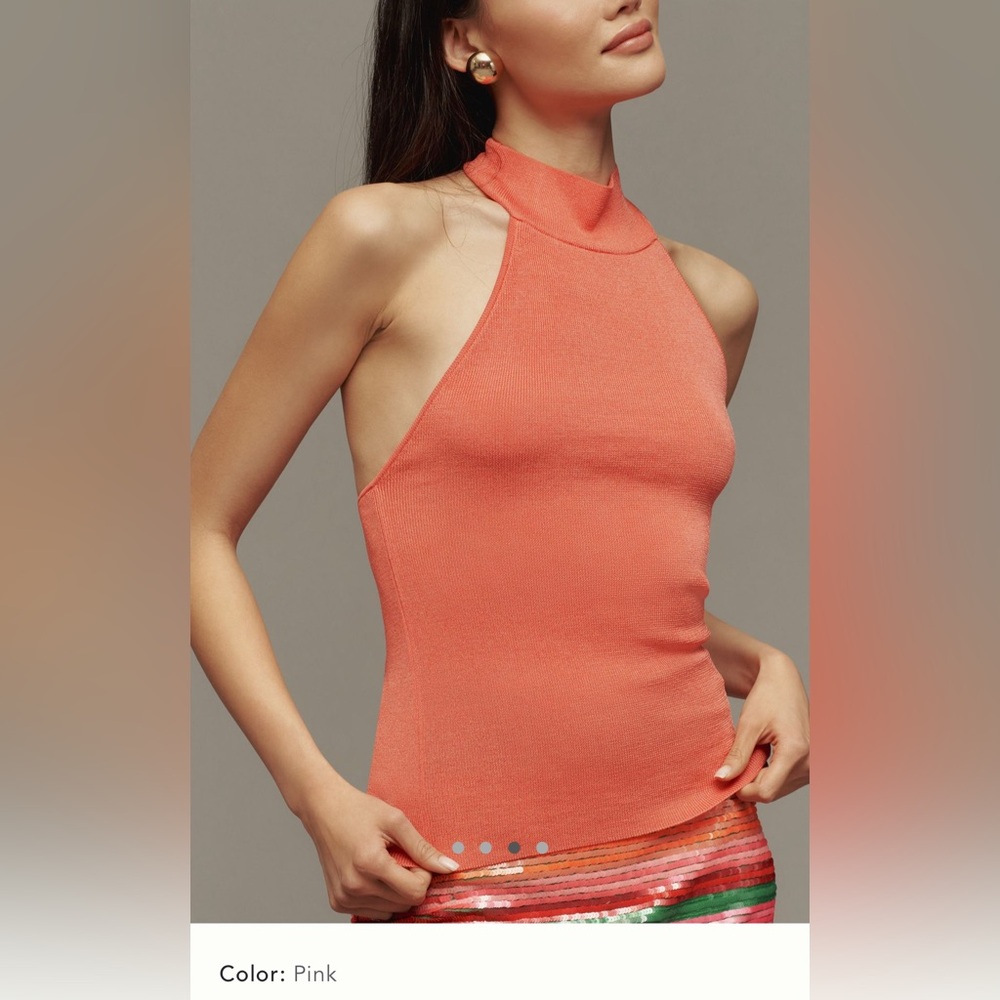 Maeve Coral Halter Top